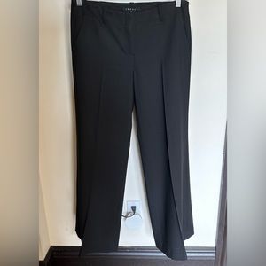 Theory wide leg dark brown pant size 10